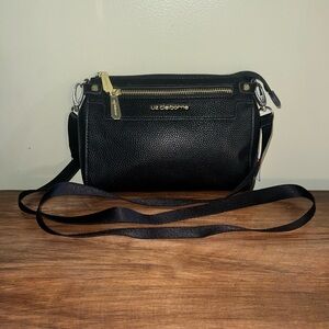 Liz Claiborne Black Textured Crossbody Bag